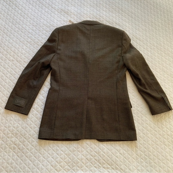 Harold Powell Mens Sport Coat Blazer Tweed Wool Button Jacket HoundsTooth 42Long - Picture 11 of 16